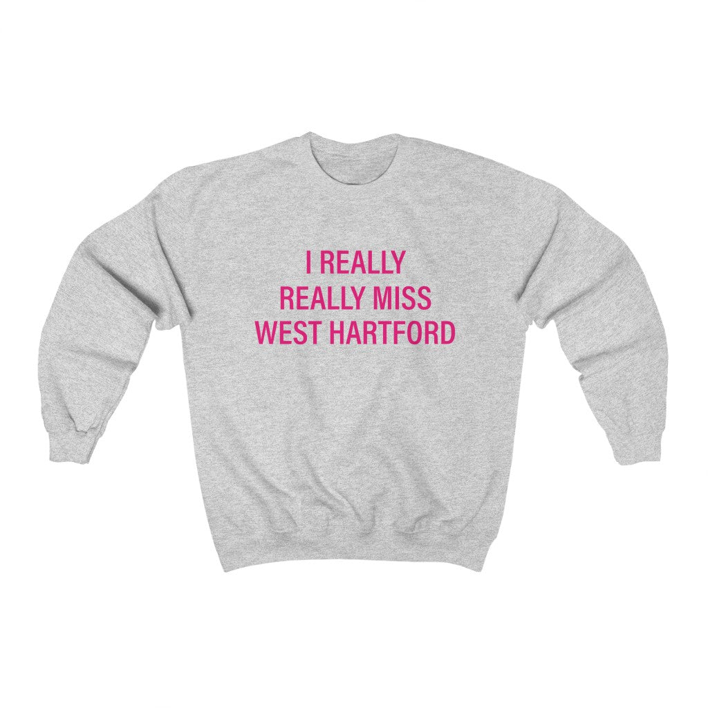west hartford ct sweatshirt.
i really really miss west hartford // west hartford connecticut unisex sweatshirt // finding connecticut