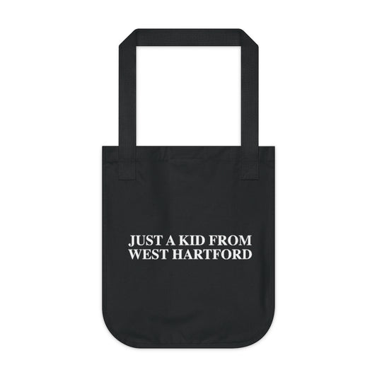 Just a kid from West Hartford reusable tote bag.  West Hartford Connecticut tee shirts, hoodies sweatshirts, mugs, other apparel, home gifts, and souvenirs. Proceeds of this collection go to help Finding Connecticut’s brand. Free USA shipping. 
just a kid from West hartford // west hartford ct tote bag // finding conencticut