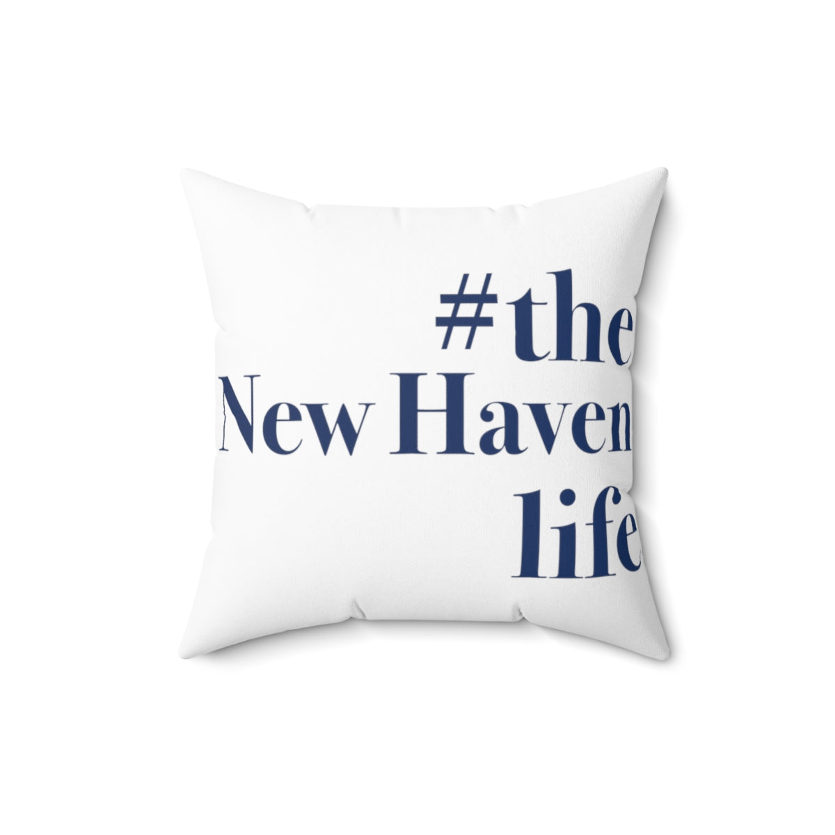 #thenewhavenlife Spun Polyester Square Pillow Free USA shipping Proceeds help grow Finding Connecticut's website and brand. Click here to visit our home page