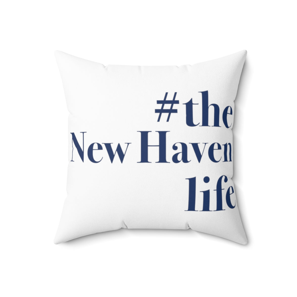 #thenewhavenlife Spun Polyester Square Pillow Free USA shipping Proceeds help grow Finding Connecticut's website and brand. Click here to visit our home page