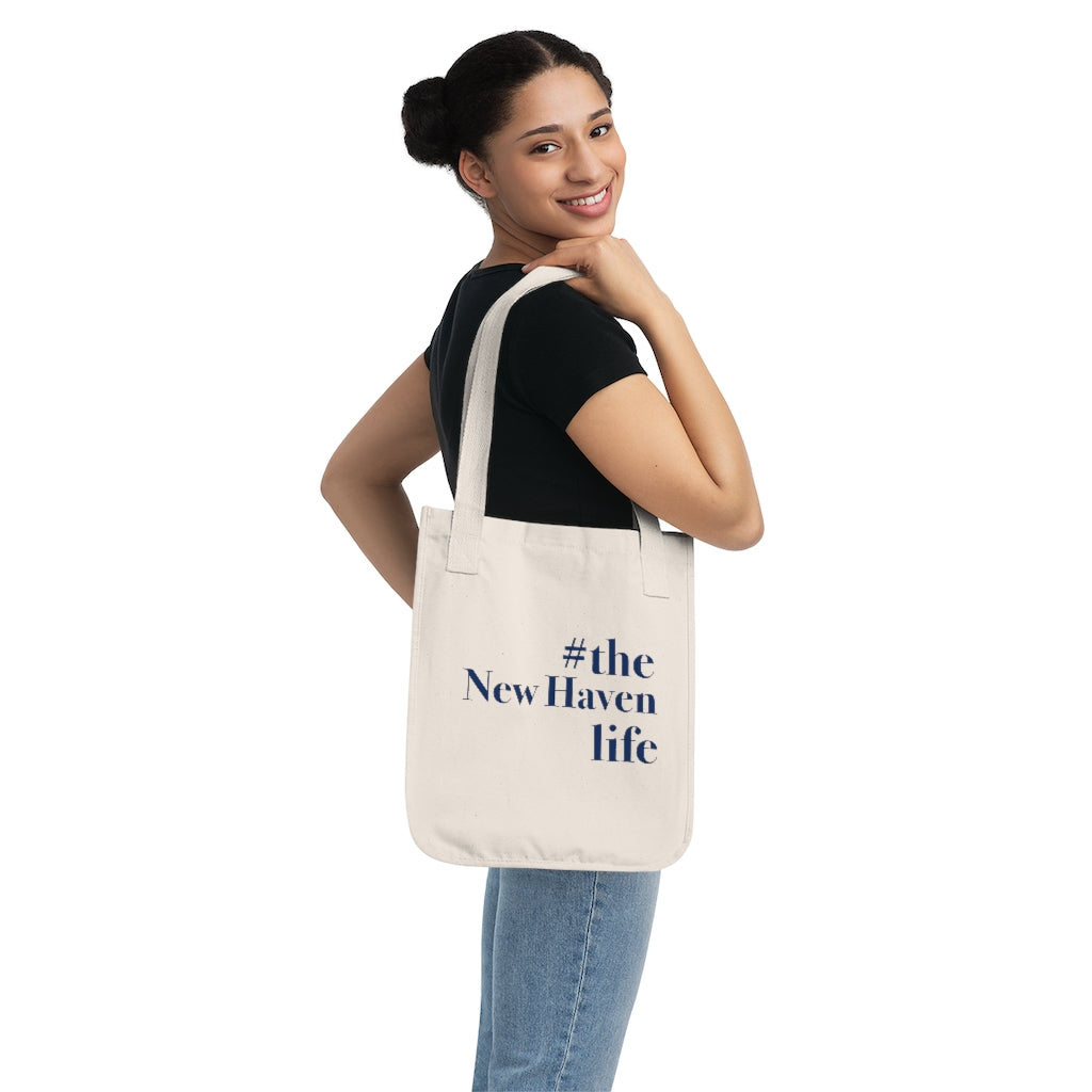 #thenewhavenlife Organic Canvas Tote Bag Free USA shipping Proceeds help grow Finding Connecticut's website and brand. Click here to go to our home page