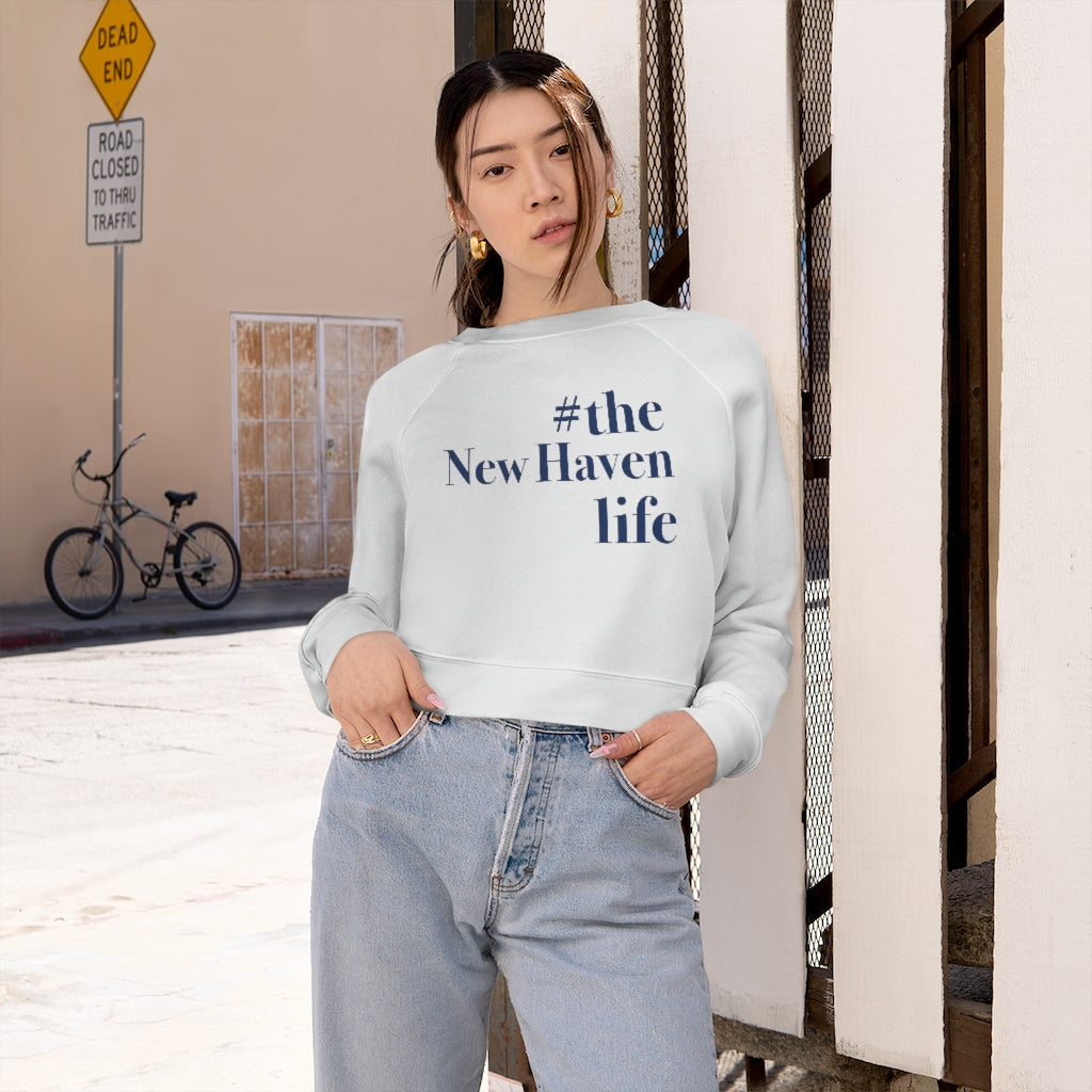 #thenewhavenlife Women's Cropped Fleece Pullover Free USA shipping Proceeds help grow Finding Connecticut's website and brand.