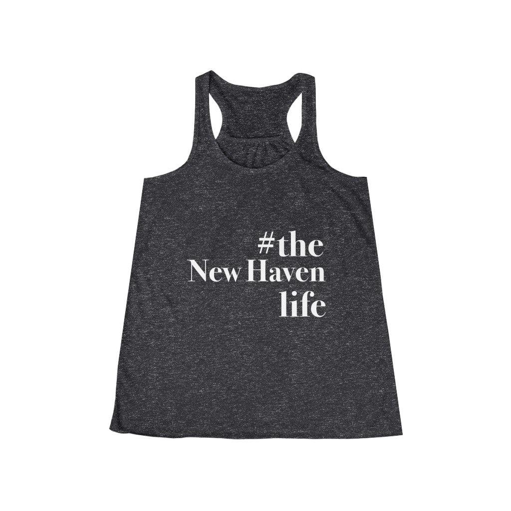 #thenewhavenlife Women's Flowy Racerback Tank Free USA shipping Proceeds help grow Finding Connecticut's website and brand. Click here to go to our home page