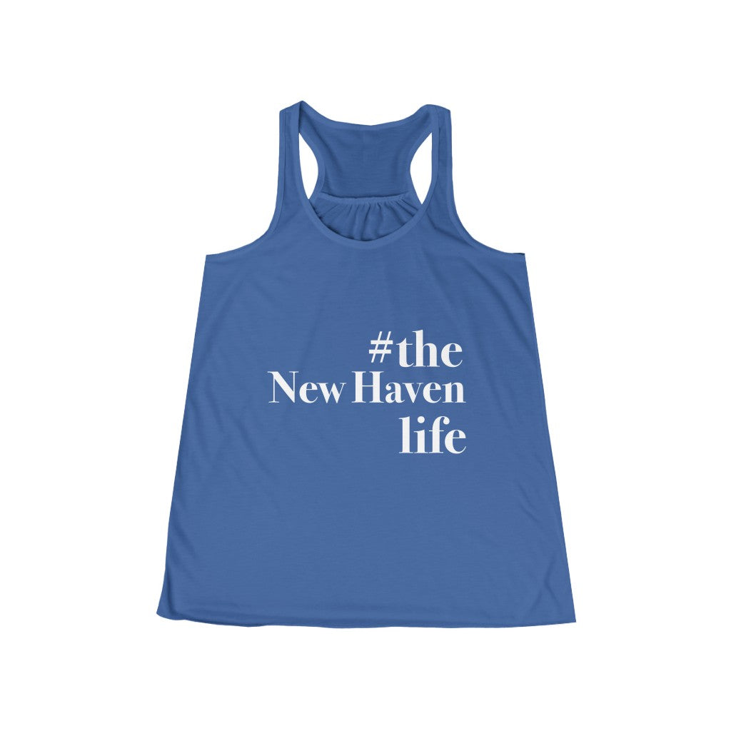 #thenewhavenlife Women's Flowy Racerback Tank Free USA shipping Proceeds help grow Finding Connecticut's website and brand. Click here to go to our home page