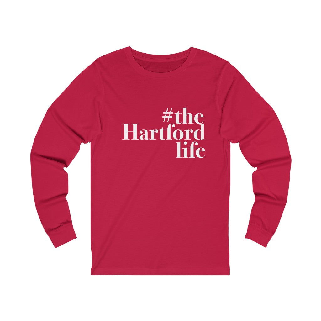 #thehartfordlife Unisex Jersey Long Sleeve Tee  Proceeds help grow Finding Connecticut's website and brand.   Click here to go back to our home page. 
#thehartfodlife // hartford ct unisex long sleeve t shirt // finding connecticut