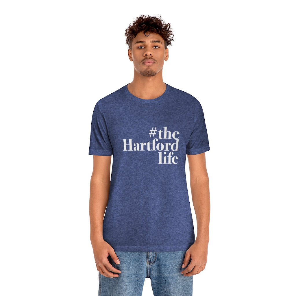 #thehartfordlife Unisex Jersey Short Sleeve Tee  Proceeds help grow Finding Connecticut's website and brand.   Click here to go back to our home page. 
#thehartfordlife// hartford ct t shirt // finding connecticut