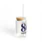 860 Middlefield Glass Can with Straw and Lid, 16oz