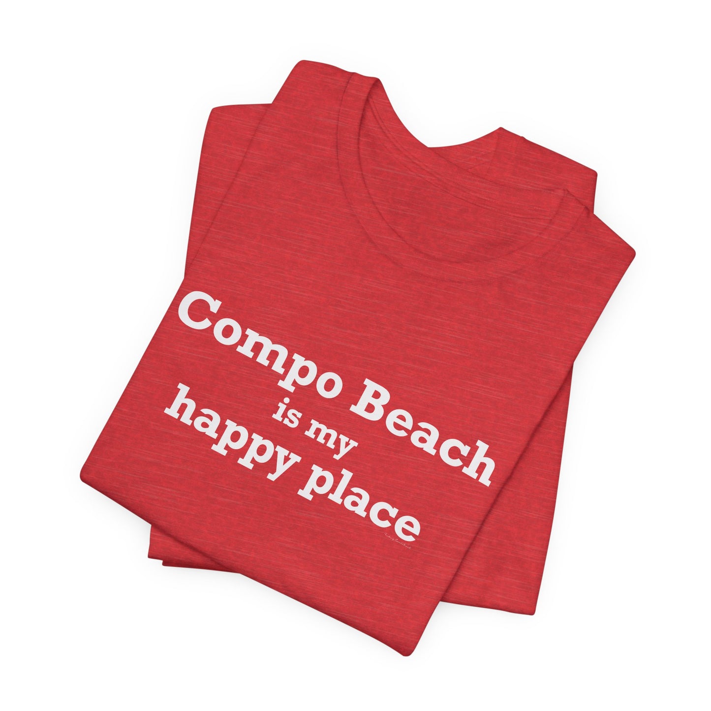 Compo Beach Is My Happy Place Unisex Jersey Short Sleeve T-Shirt