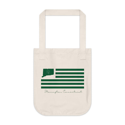 Stonington Connecticut St. Patrick’s Day Flag Organic Canvas Tote Bag