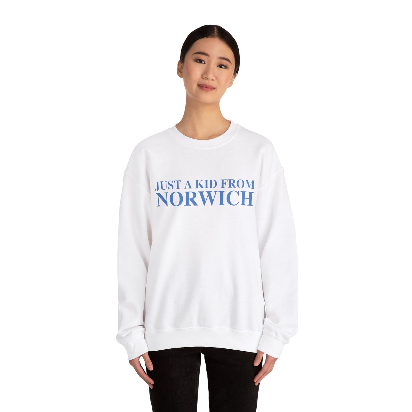 Just a kid from Norwich Unisex Heavy Blend™ Crewneck Sweatshirt