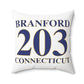 Branford 203 Connecticut Polyester Square Pillow