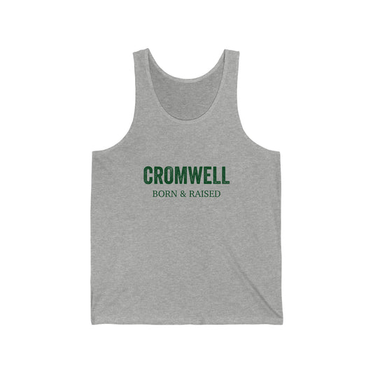 Cromwell Born & Raised Unisex Jersey Tank Top (green)