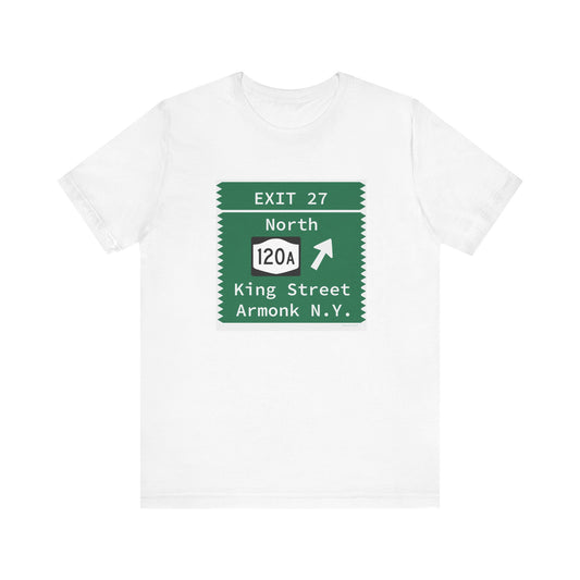 Vintage Merritt Parkway Exit 27 Sign Unisex Jersey Short Sleeve T-Shirt
