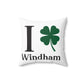 I Clover Windham Spun Polyester Square Pillow