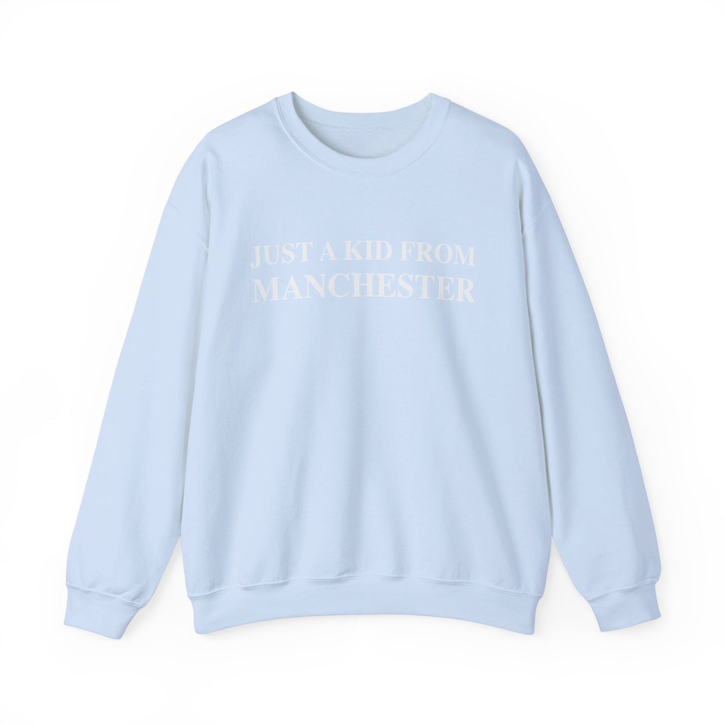 Just a kid from Manchester Unisex Heavy Blend™ Crewneck Sweatshirt