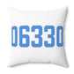 06330 Sprague Connecticut Zip Code  Spun Polyester Square Pillow