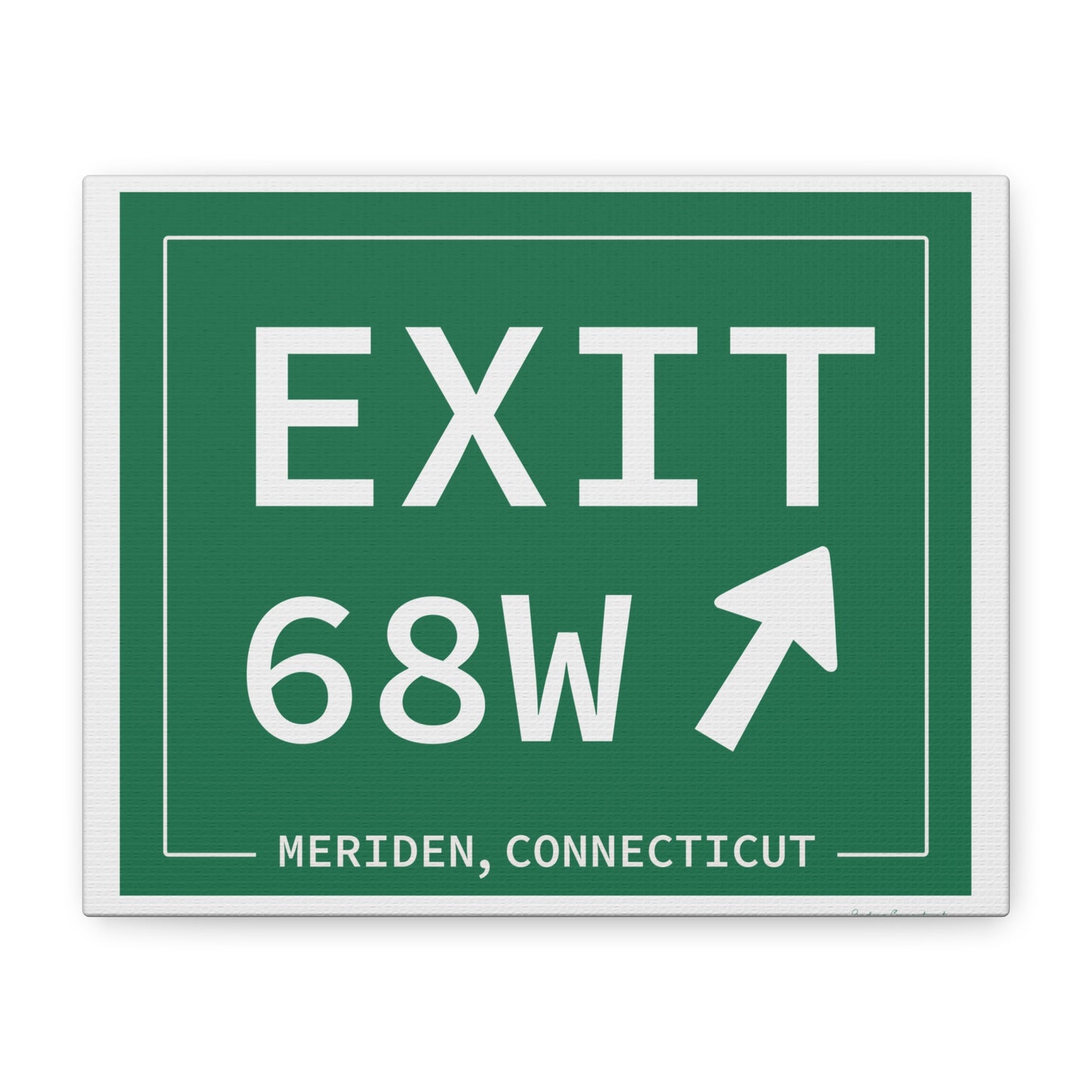 Vintage Exit 68W WCP Sign Matte Canvas, Stretched, 1.25"