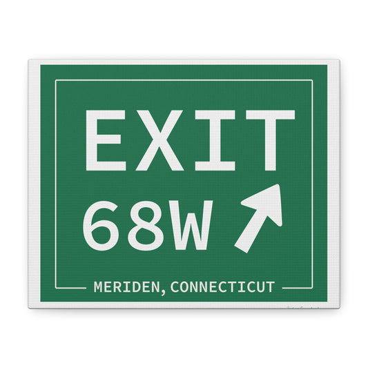 Vintage Exit 68W WCP Sign Matte Canvas, Stretched, 1.25"