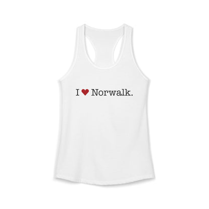 I Heart Norwalk. Women's Ideal Racerback Tank Top