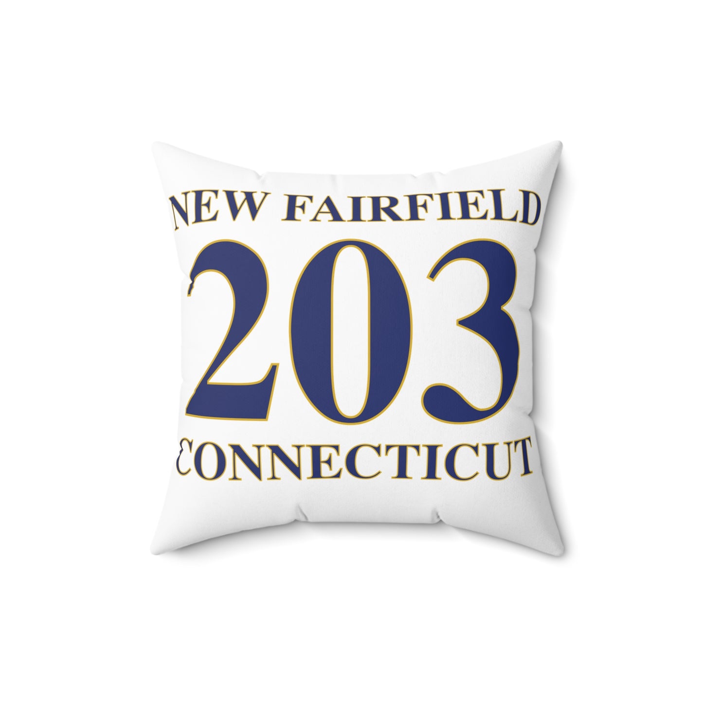New Fairfield 203 Connecticut Spun Polyester Square Pillow