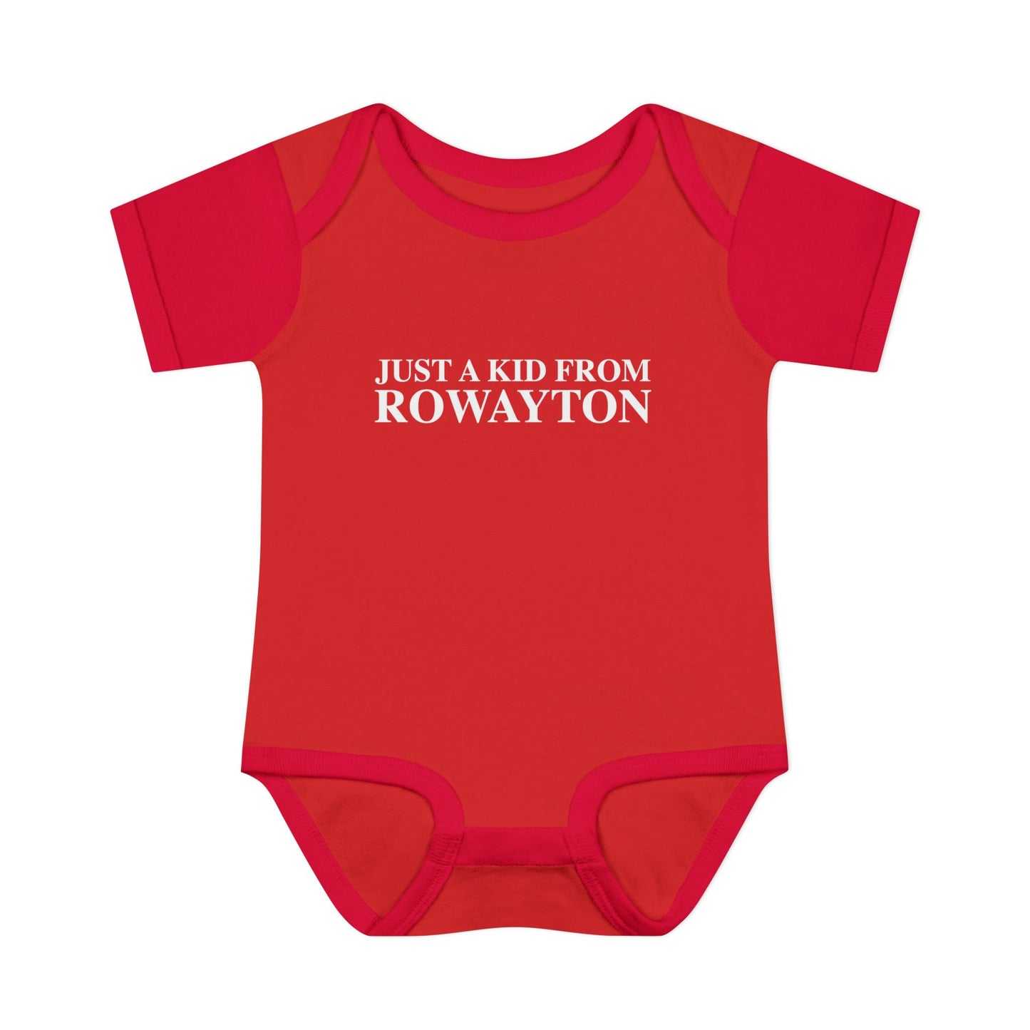 Just a kid from Rowayton Infant Baby Rib Bodysuit
