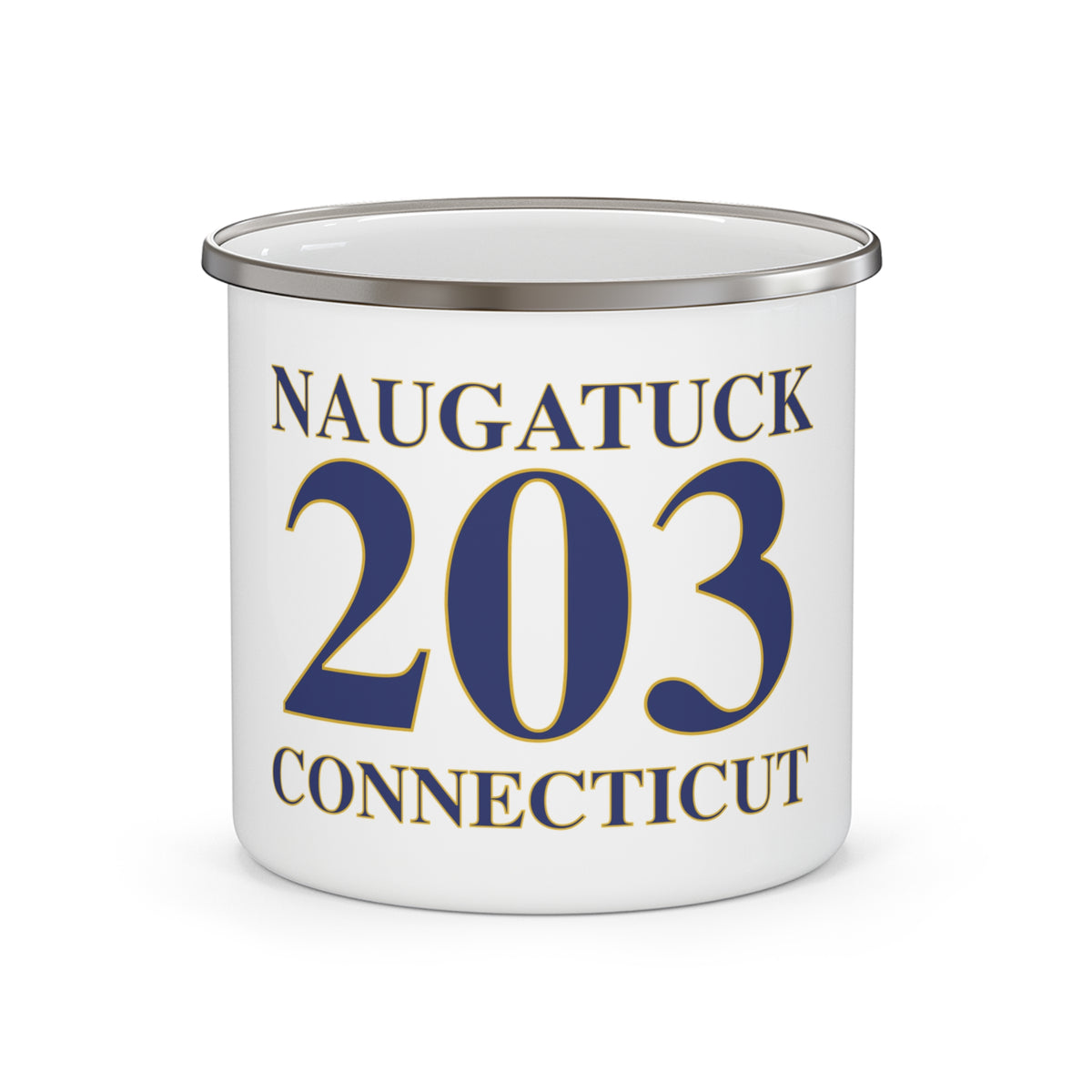 Naugatuck 203 Connecticut Enamel Camping Mug