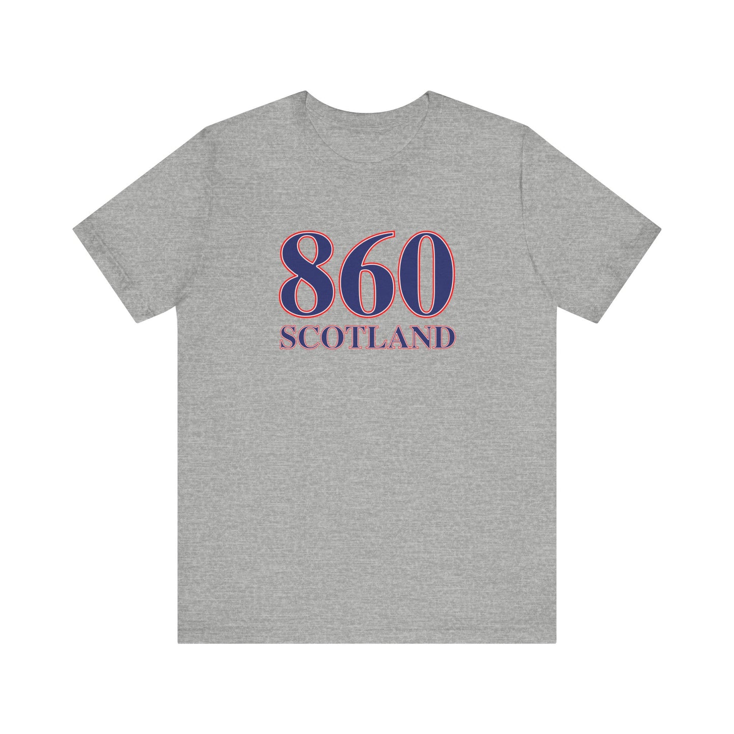 860 Scotland Red White & Blue Unisex Jersey Short Sleeve T-Shirt