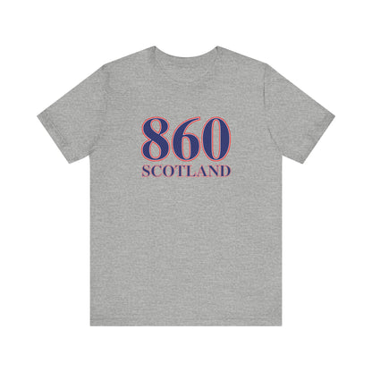 860 Scotland Red White & Blue Unisex Jersey Short Sleeve T-Shirt