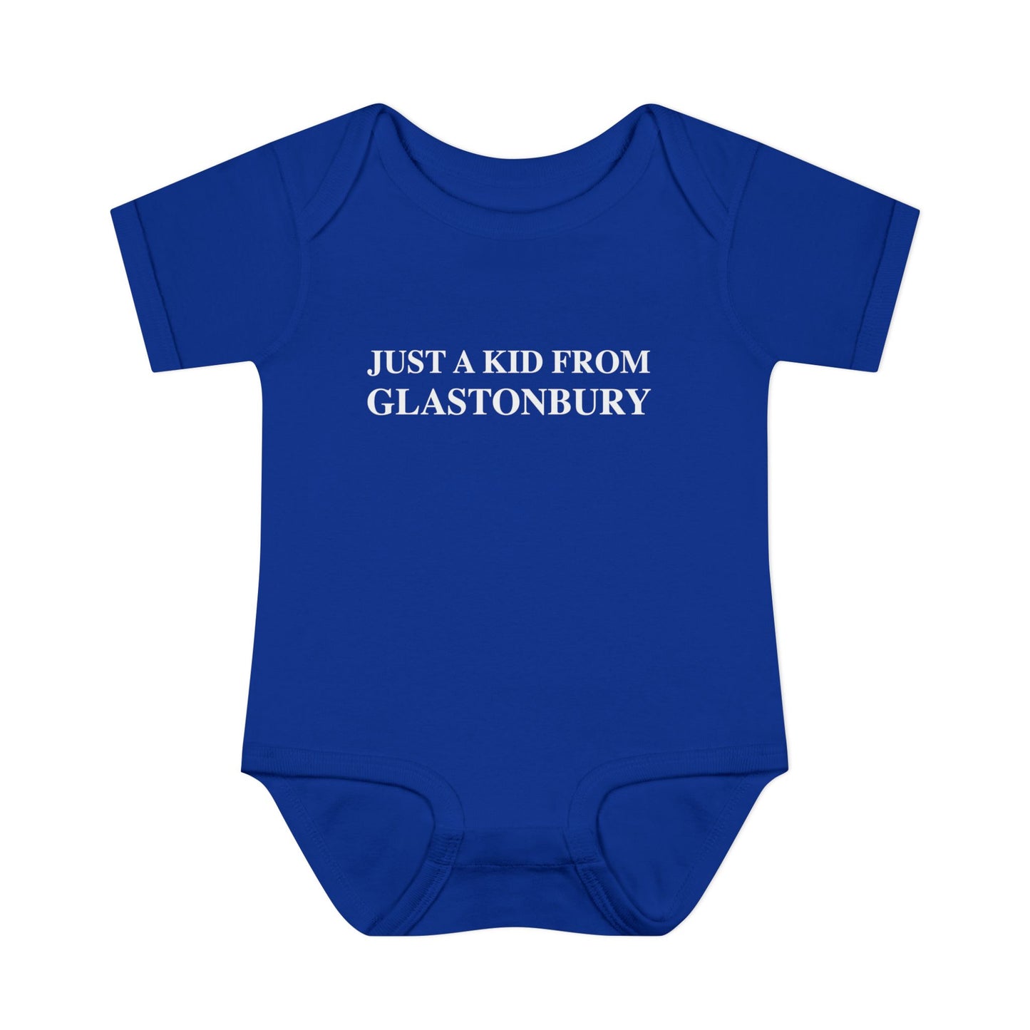 Just a kid from Glastonbury Infant Baby Rib Bodysuit