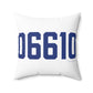 06610  Bridgeport Connecticut Zip Code Spun Polyester Square Pillow