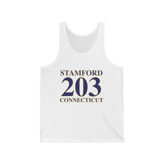 Stamford 203 Connecticut Unisex Jersey Tank Top