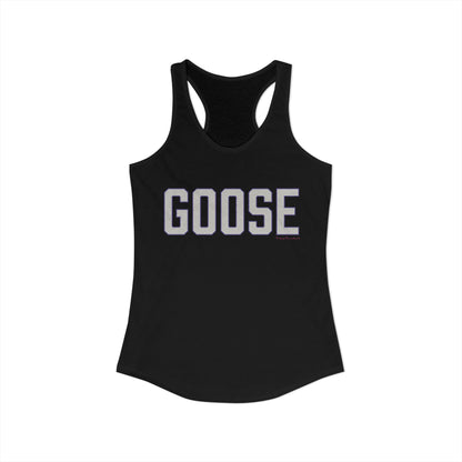 Goose Zip Code - Gray & Purple Women's Ideal Racerback Tank Top