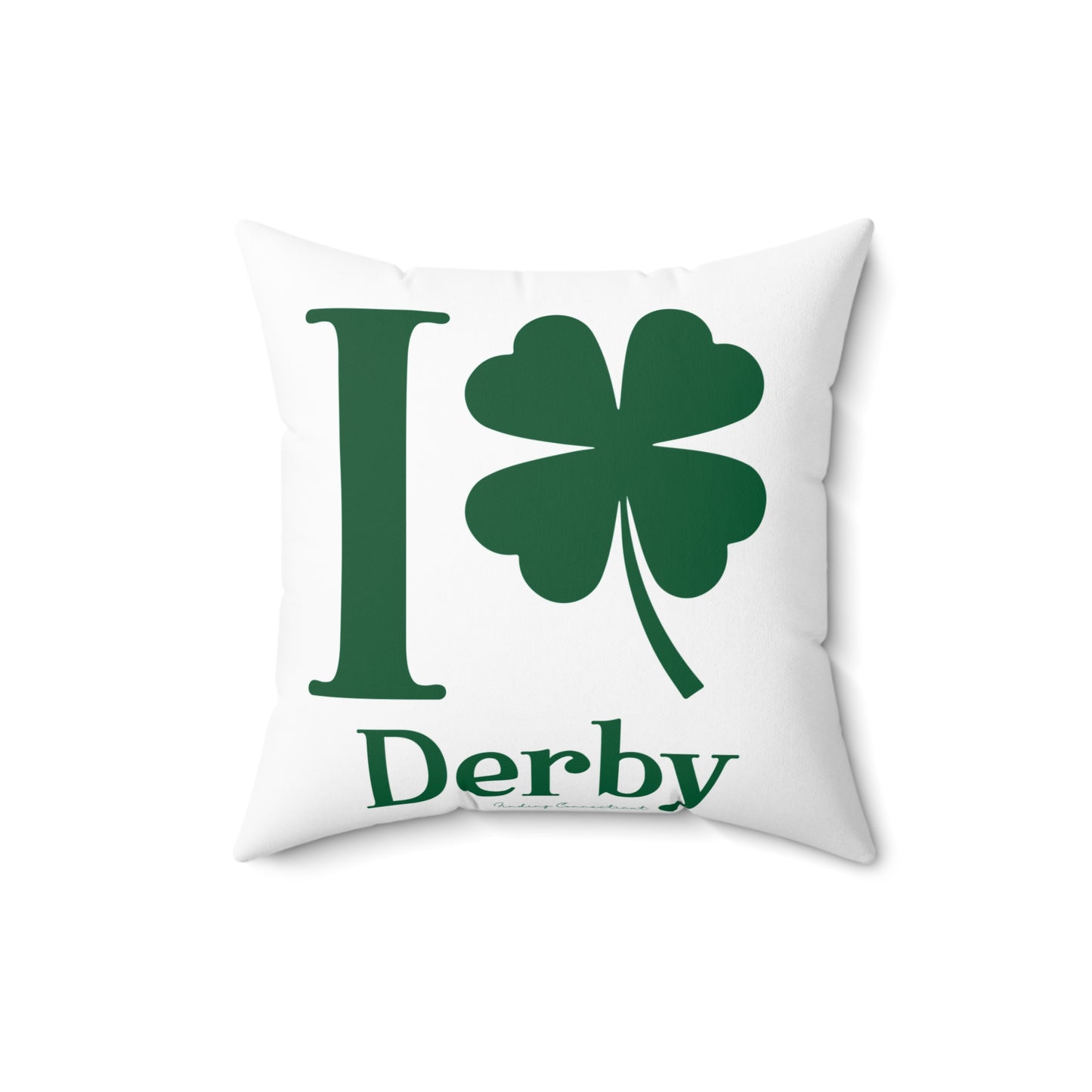 I Clover Derby Spun Polyester Square Pillow