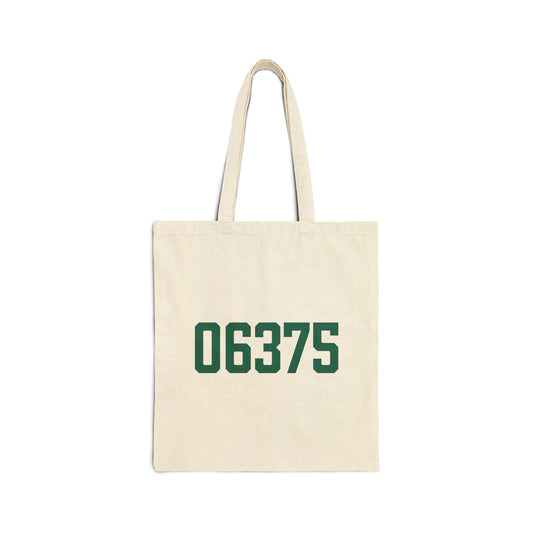 06375  New London Connecticut Zip Code Cotton Canvas Tote Bag