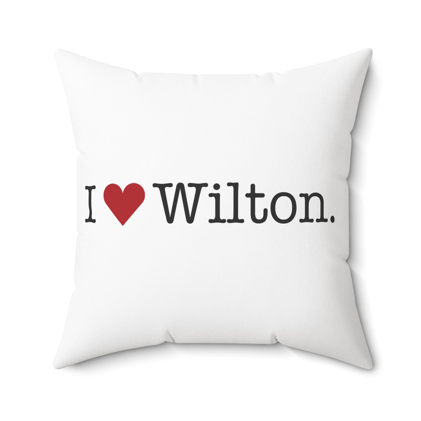 I Heart Wilton. Spun Polyester Square Pillow