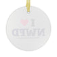 I Heart NWFD Glass Ornaments