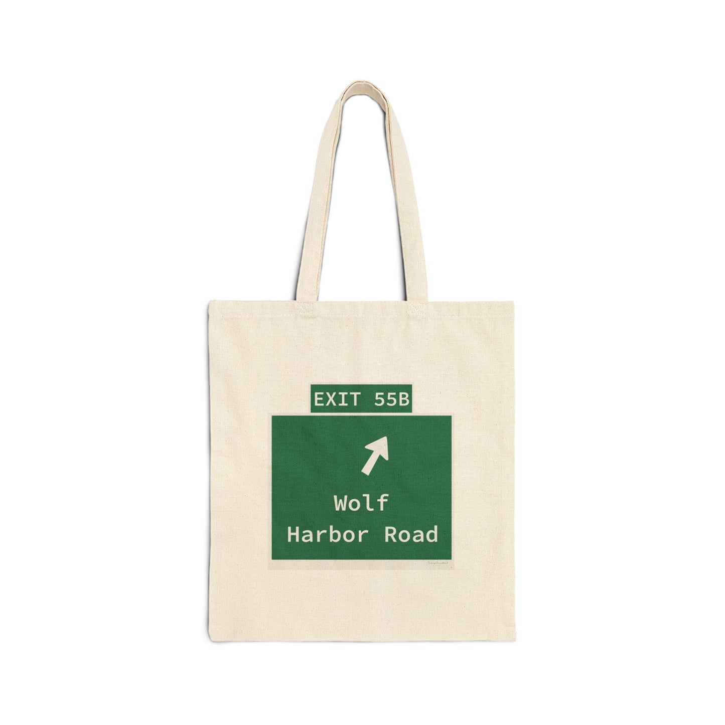 Vintage WCP Exit 55B Sign Cotton Canvas Tote Bag