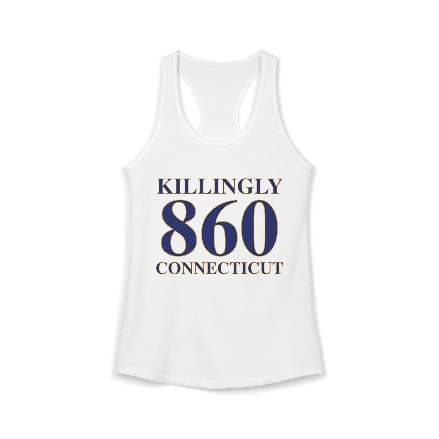Killingly 860 Connecticut Women's Ideal Racerback Tank Top