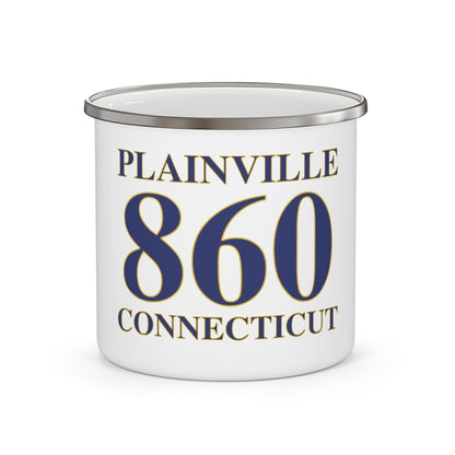 Plainville 860 Connecticut Enamel Camping Mug