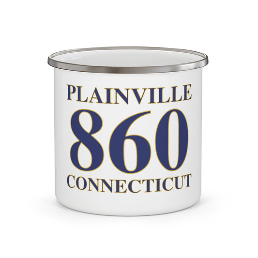 Plainville 860 Connecticut Enamel Camping Mug