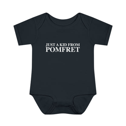 Just a kid from Pomfret Infant Baby Rib Bodysuit