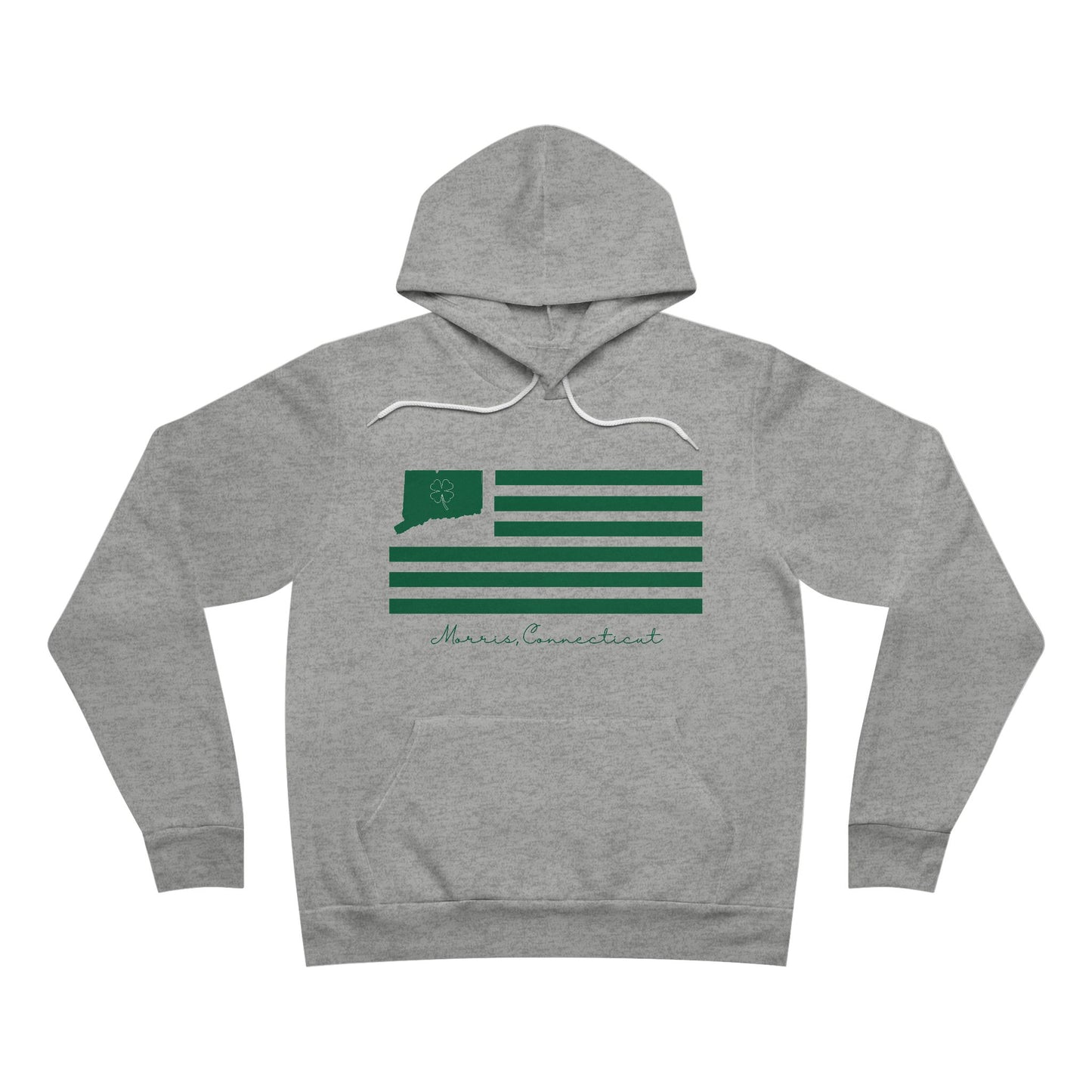 Morris Connecticut St. Patrick’s Day Flag Unisex Sponge Fleece Pullover Hoodie