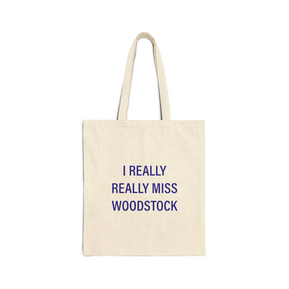 I Really Really Miss Woodstock Cotton Canvas Tote Bag