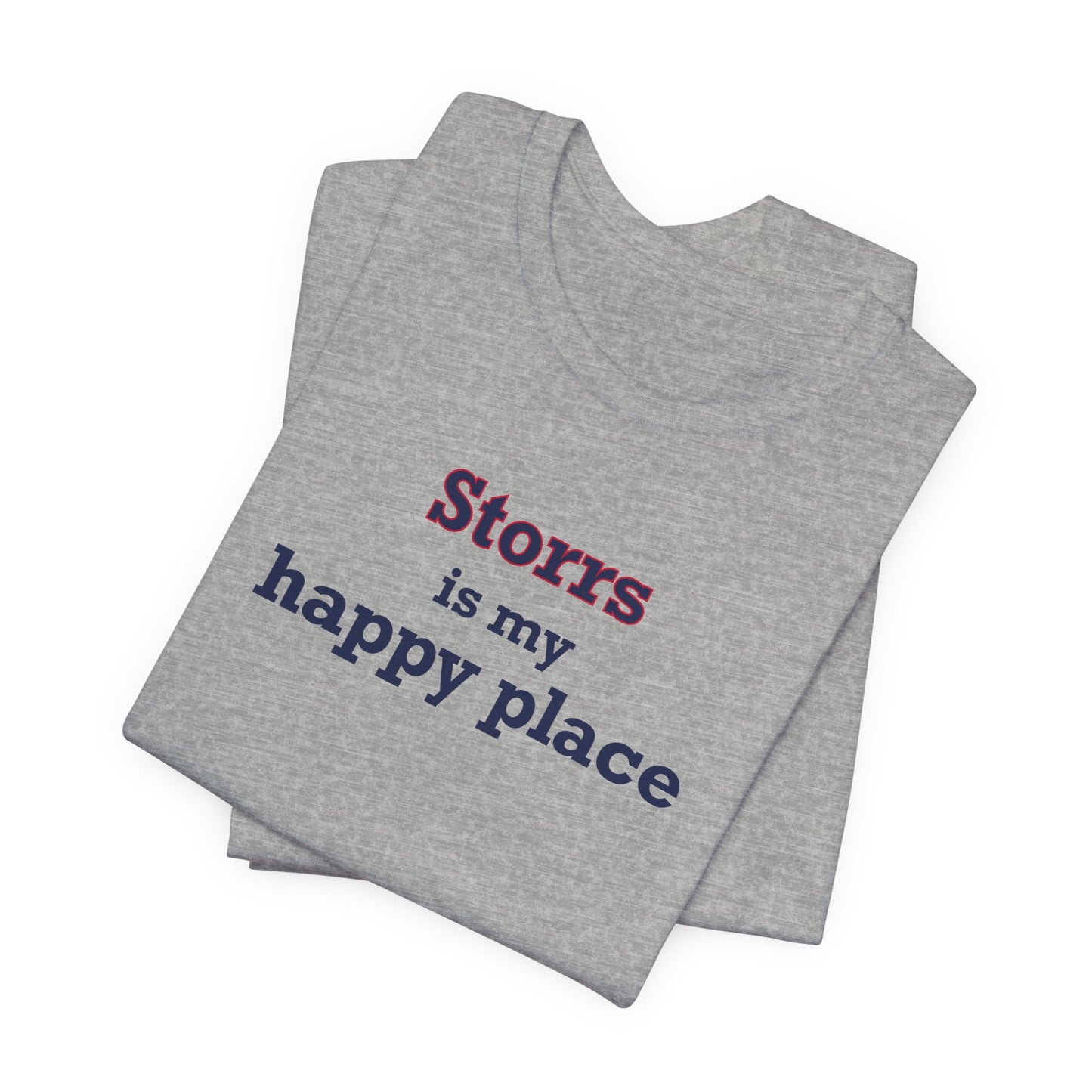 Storrs Is My Happy Place Unisex Jersey Short Sleeve T-Shirt