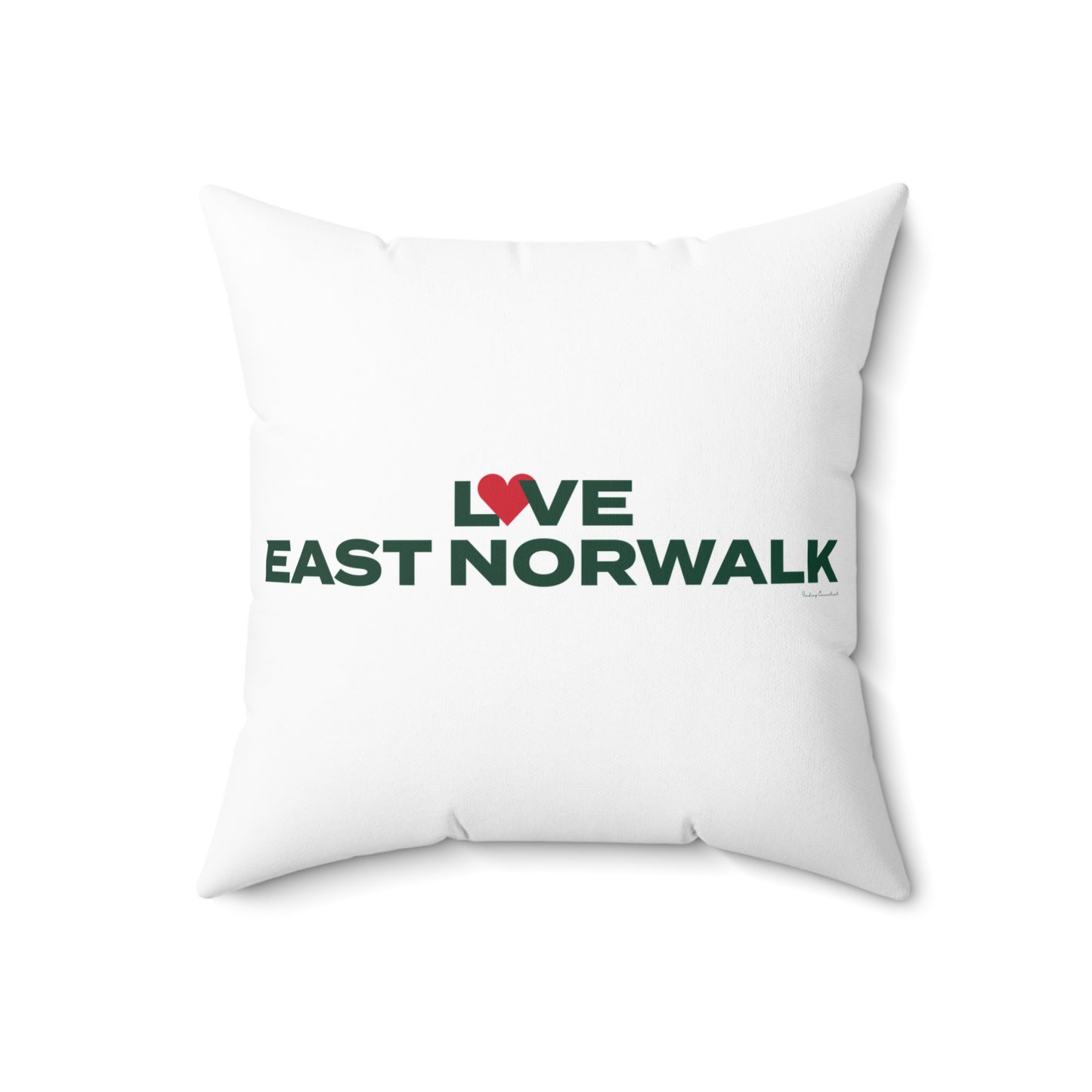 Love East Norwalk Spun Polyester Square Pillow