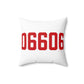06606 Bridgeport Connecticut Zip Code Spun Polyester Square Pillow