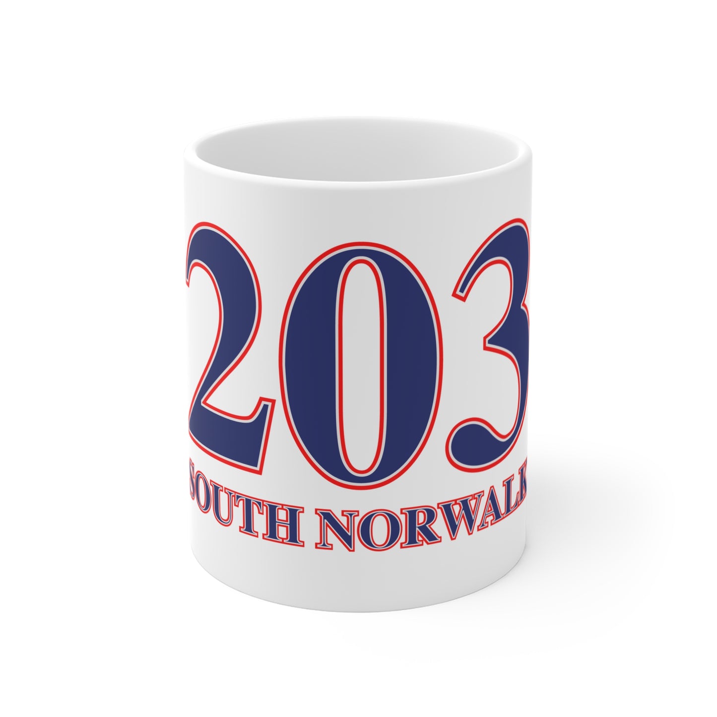 203 South Norwalk Red, White & Blue Mug 11oz