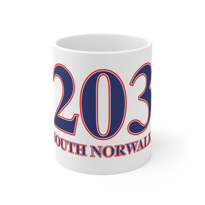 203 South Norwalk Red, White & Blue Mug 11oz