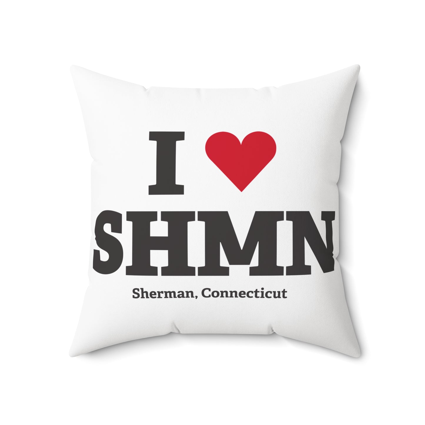 I Heart SHMN Spun Polyester Square Pillow