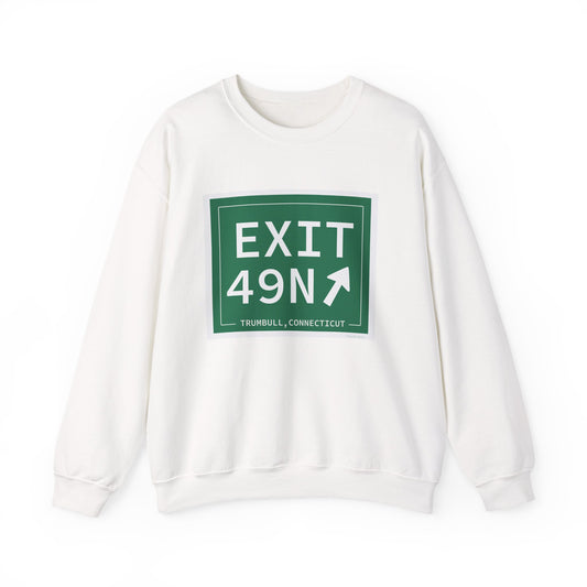 Vintage Exit 49N  Merritt Parkway Sign Unisex Heavy Blend™ Crewneck Sweatshirt